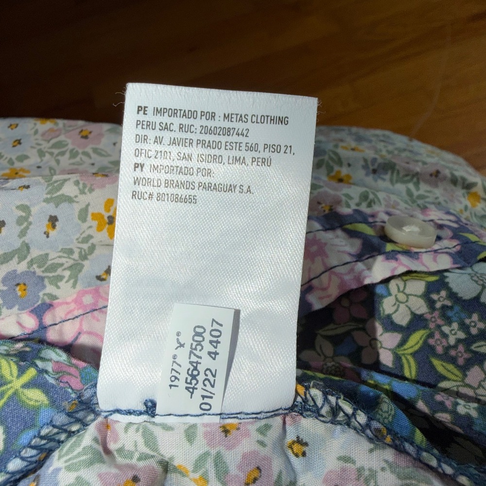 American Eagle Floral Patchwork Button Down Shirt Womens S Mixed Print Cotton - Picture 6 of 9